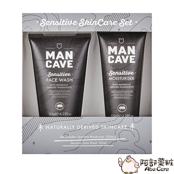 MANCAVE SENSITIVE/WILLOWBARK SKINCARE SET 男士天然洗面啫喱+面霜 套裝